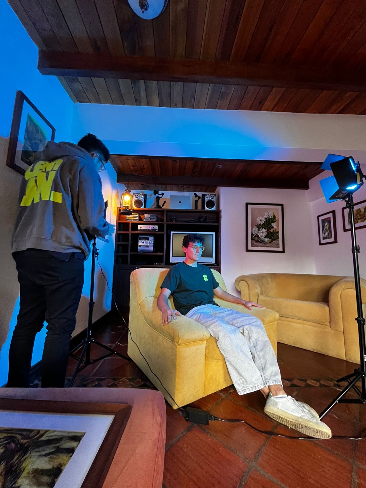 Behind the scenes filmación